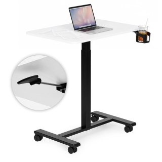 Mobilne biurko 70x48 cm stolik pod laptopa regulacja wysokości 71,5-112 cm biały blat ModernHome ModernHome