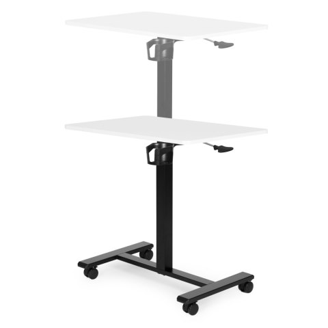 Mobilne biurko 70x48 cm stolik pod laptopa regulacja wysokości 71,5-112 cm biały blat ModernHome ModernHome