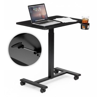 Mobilne biurko 70x48 cm stolik pod laptopa regulacja wysokości 71,5-112 cm czarny ModernHome ModernHome