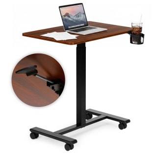 Mobilne biurko 70x48 cm stolik pod laptopa regulacja wysokości 71,5-112 cm drewniany blat ModernHome ModernHome