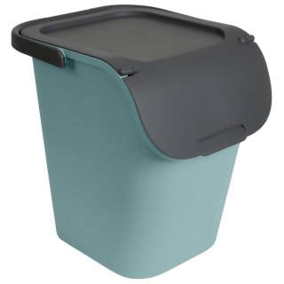 Pojemnik do segregacji 40L 32x16cm z pokrywą, eukaliptusowa zieleń/antracyt