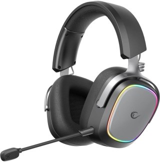 Słuchawki Rampage RETSU Słuchawki bezprzewodowe nauszne BT 2.4G RGB czarne RAMPAGE