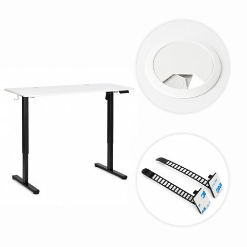 Biurko elektryczne 120x60 cm podnoszone regulacja wysokości 72-118 cm biały blat ModernHome ModernHome