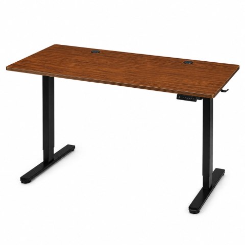 Biurko elektryczne 120x60 cm podnoszone regulacja wysokości 72-118 cm ciemny dąb ModernHome ModernHome