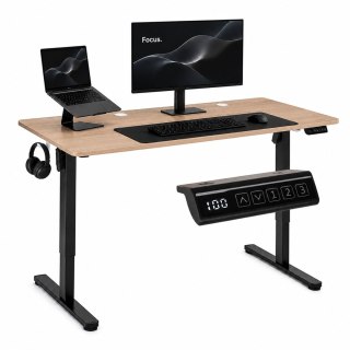 Biurko elektryczne 120x60 cm podnoszone regulacja wysokości 72-118 cm jasny dąb ModernHome ModernHome