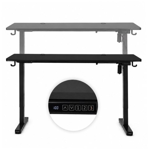 Biurko elektryczne 140x60 cm podnoszone regulacja wysokości 72-118 cm czarne ModernHome ModernHome