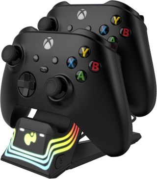 PDP Ladestation Dual Afterglow Wave schwarz fĂĽr XBOX SeriesX Pdp