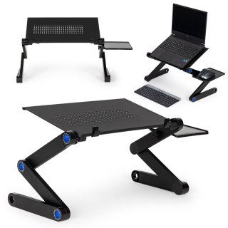 Podstawka stolik stojak pod laptop aluminiowy składany z regulacją 2 blaty ModernHome