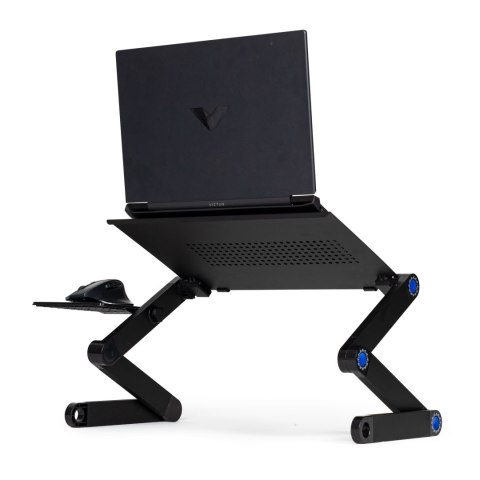 Podstawka stolik stojak pod laptop aluminiowy składany z regulacją 2 blaty ModernHome