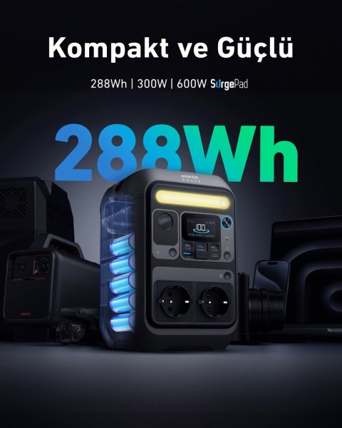 Przenośna stacja zasilania Anker Solix C300X 288Wh 300W No name