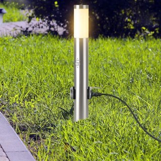 Słupek ogrodowy V-TAC 60CM E27 stal szczotkowana czujnik ruchu gniazda VT-838-60