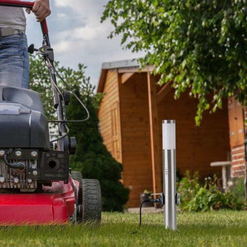 Słupek ogrodowy V-TAC 60CM E27 stal szczotkowana czujnik ruchu gniazda VT-838-60