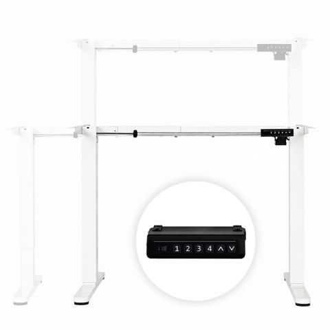 Stelaż biurka elektryczny regulacja wysokości 72-118 cm blat do 160 cm biały ModernHome ModernHome
