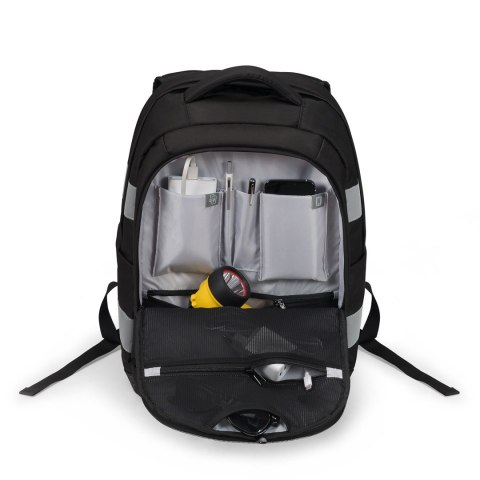 DICOTA Hi-Vis V2 plecak Czarny Poli(tereftalan etylenu) (PET), Termoplastyczne elastomery poliuretanowe (TPU) Dicota
