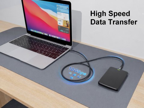 Equip 119467 kabel USB USB 3.2 Gen 2 (3.1 Gen 2) 7,5 m USB C 10 Gbit/s 60 W Czarny EQUIP