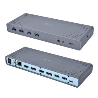 I-tec CADUAL4KDOCK stacja dokująca Przewodowa USB 3.2 Gen 1 (3.1 Gen 1) Type-C Czarny, Turkusowy I-Tec