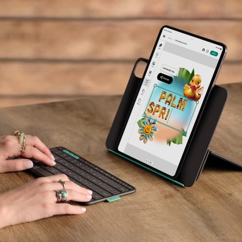 Logitech Flip Folio QWERTZ Niemiecki Bluetooth Grafitowy Logitech