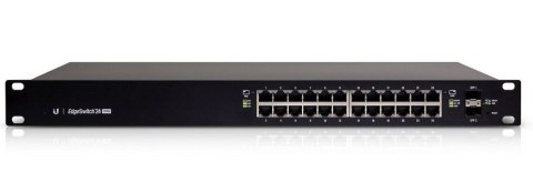 Ubiquiti ES-24-250W przełącznik sieciowy Zarządzany L2/L3 Gigabit Ethernet (10/100/1000) Obsługa PoE 1U Czarny UBIQUITI