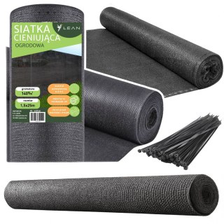 Siatka Cieniująca Na Ogrodzenie Płot Maskująca Szara 1.5M 25M 140g/m? LEAN