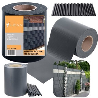 Taśma Ogrodzeniowa Ochrona UV 20 Klipsów Szara 450 g/m? 19x35m LEAN