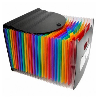 Teczka Harmonijkowa Organizer Na Dokumenty 25 Przegród A4 Czarna LEAN