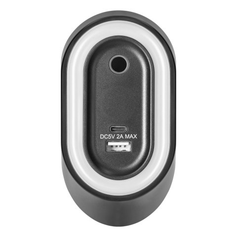 AGRA lampka podszafkowa LED 2,5W, 80lm, 4000K, z włącznikiem bezdotykowym i funkcją ładowania USB A+C, czarna Orno