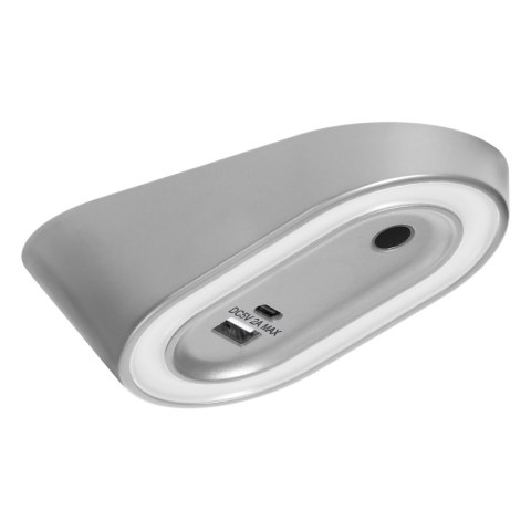 AGRA lampka podszafkowa LED 2,5W, 80lm, 4000K, z włącznikiem bezdotykowym i funkcją ładowania USB A+C, szara Orno