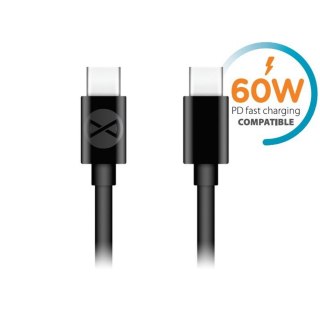 Forever kabel usb-c - usb-c 1,0 m 60w czarny TelForceOne