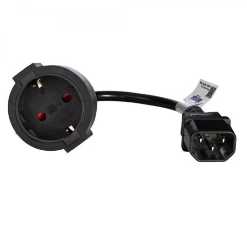 Kabel Akyga AK-PC-10A (C14 / IEC C14 / IEC 320 C14 M - Schuko F; 0,15m; kolor czarny) Akyga