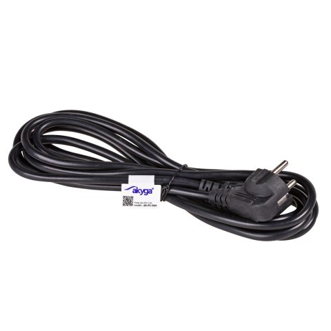 Kabel Akyga AK-PC AK-PC-06A (Hybrydowa standardu C/E/F (CEE 7/7) M - C13 M; 3m; kolor czarny) Akyga