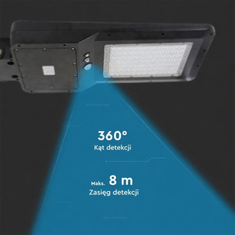 Oprawa Uliczna Solarna V-TAC 40W LED Czarna IP65 120Lm/W VT-ST42 6000K 4800lm 3 Lata Gwarancji