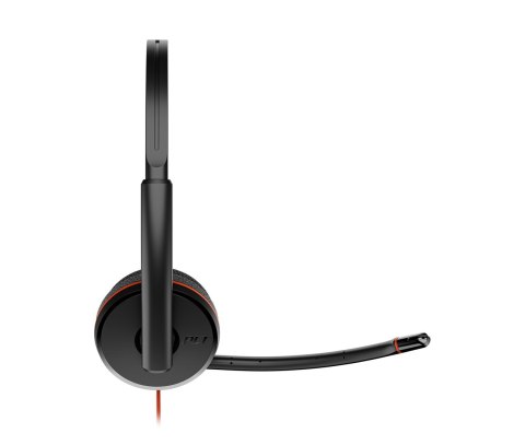 Poly Blackwire 3220 Stereo USB-C Black Headset +USB-C/A Adapter (Bulk) POLY