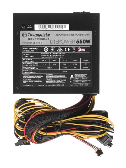 THERMALTAKE PSU LITEPOWER II BLACK 550W (ACTIVE PFC, 2XPEG, 120MM) PS-LTP-0550NPCNEU-2 Thermaltake