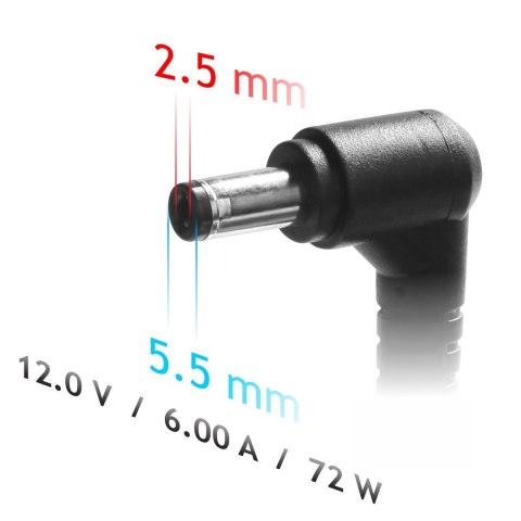 Zasilacz sieciowy Akyga AK-ND-28 do notebooka Acer (12 V; 6,0 A; 72W; 5.5 mm x 2.5 mm) Akyga