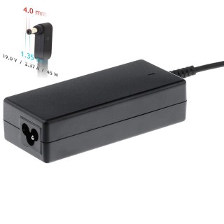 Zasilacz sieciowy Akyga AK-ND-54 do notebooka Asus (19 V; 2,37 A; 45W; 4 mm x 1.35 mm) Akyga