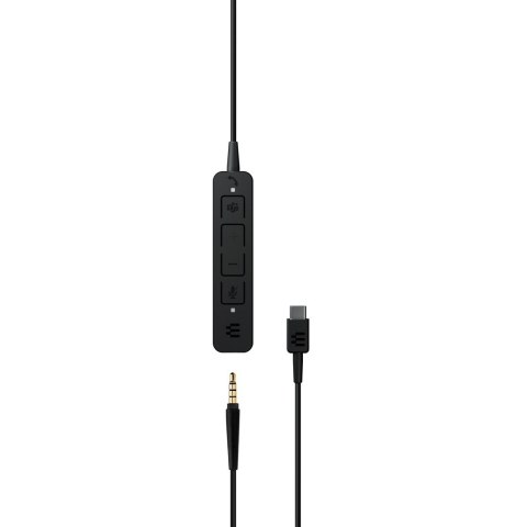 EPOS ADAPT 165T USB-C II Zestaw słuchawkowy Przewodowa Opaska na głowę Biuro/centrum telefoniczne USB Type-C Czarny EPOS