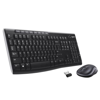 Klawiatura membranowa Logitech MK270 920-004508 (USB (Radio 2.4 GHz); kolor czarny) Logitech