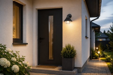 Oprawa elewacyjna Elgin czarna E27