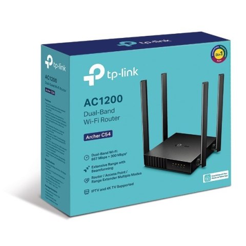 TP-Link Archer C54 router bezprzewodowy Fast Ethernet Dual-band (2.4 GHz/5 GHz) Czarny TP-LINK