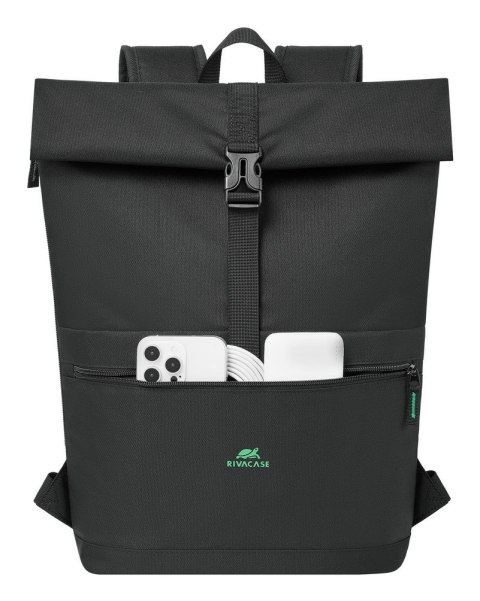 Rivacase Gremio plecak City backpack Czarny Poliester, Przetworzony politereftalan etylenu (rPET) RivaCase