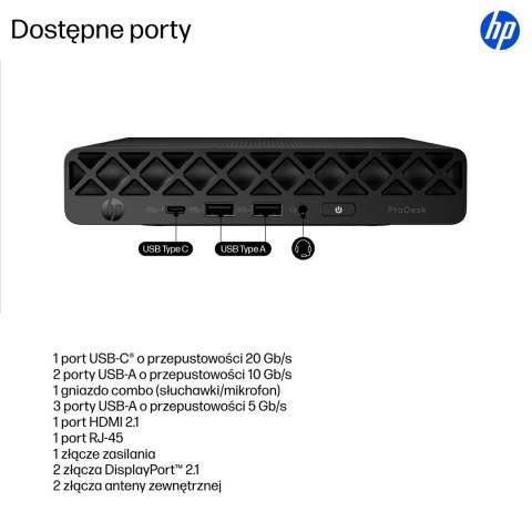HP ProDesk 4 Mini G1i Ultra 5 225T 16GB DDR5 5600 SSD512 Arc W11Pro 3Y OnSite Hewlett-Packard
