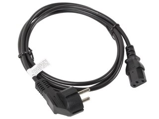 Kabel Lanberg CA-C13C-10CC-0018-BK (C13 / IEC C13 / IEC 320 C13 F - Shuko M; 1,8m; kolor czarny) Lanberg