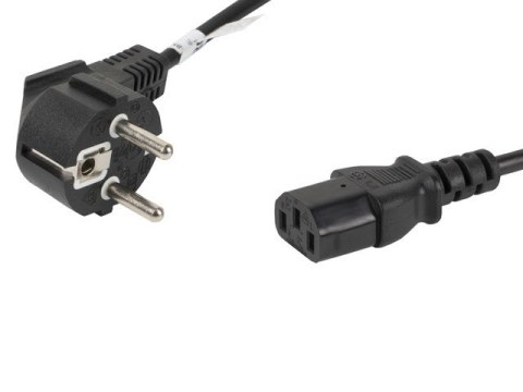Kabel Lanberg CA-C13C-10CC-0018-BK (C13 / IEC C13 / IEC 320 C13 F - Shuko M; 1,8m; kolor czarny) Lanberg
