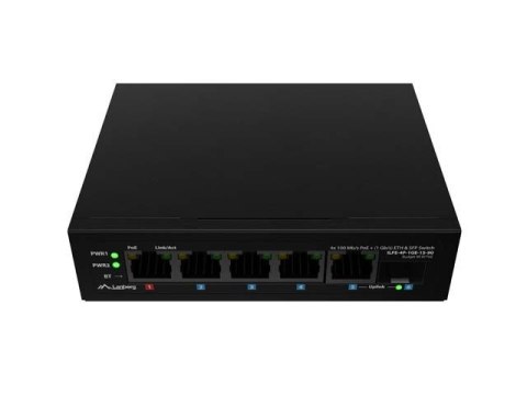 SWITCH LANBERG LIGHT INDUSTRIAL POE 1XBT 3XAT SFP+ETH DIN NIEZARZĄDZALNY FAST ETHERNET Lanberg