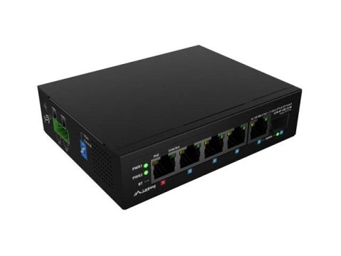 SWITCH LANBERG LIGHT INDUSTRIAL POE 1XBT 3XAT SFP+ETH DIN NIEZARZĄDZALNY FAST ETHERNET Lanberg
