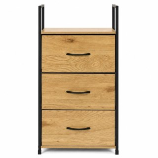 Szafka z 3 szufladami materiałowymi regał cm organizer tekstylny loft ModernHome