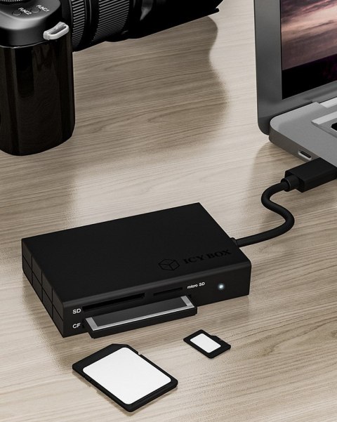 Adapter IcyBox ext. Kartenleser USB TypeC -> SD/microSD/CF retail RAIDSONIC