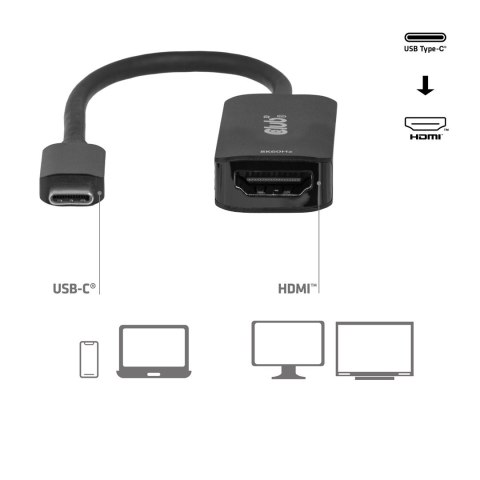 Club3D Adapter USB Typ C > HDMI 2.1 8K HDR10 DP1.4 St/Bu retail Club 3D