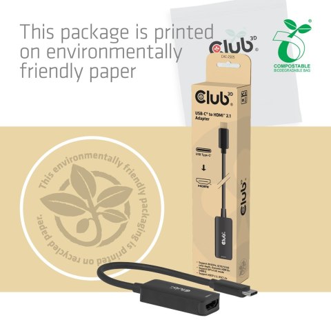 Club3D Adapter USB Typ C > HDMI 2.1 8K HDR10 DP1.4 St/Bu retail Club 3D