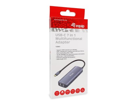 Equip 133501 stacja dokująca Przewodowa USB 3.2 Gen 1 (3.1 Gen 1) Type-C Szary EQUIP